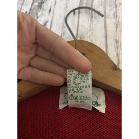 Vintage Quacker Factory Sweater Womens 1X Red Snowflake Christmas Ramie Cotton - Picture 7 of 9